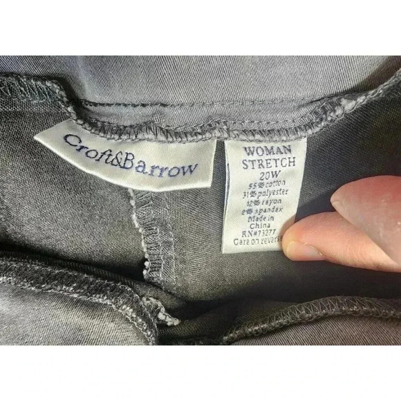 Croft & Barrow Gray Pants Plus Size 20W - Picture 2 of 6